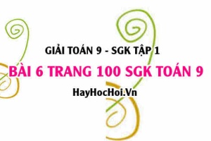 Giải bài 6 trang 100 SGK Toán 9 tập 1